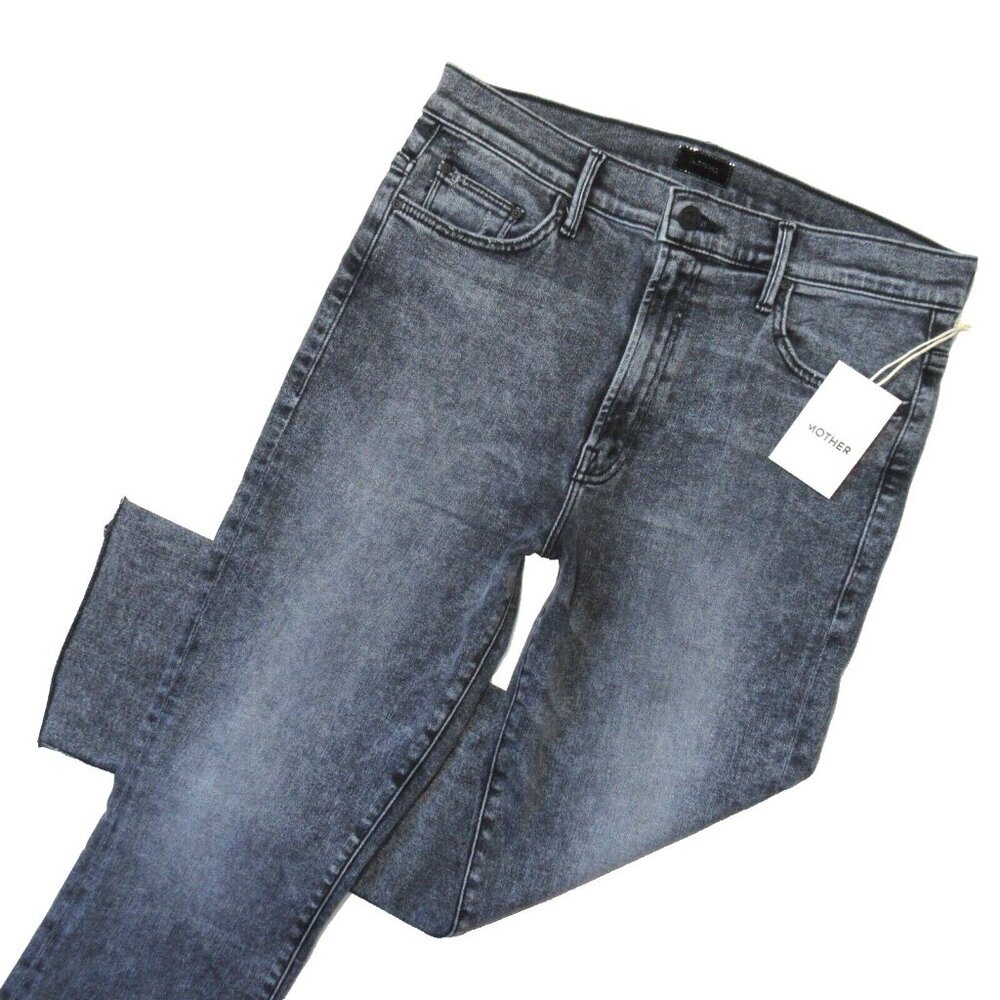 NWT Mother Insider Crop Step Fray in Train Stops Mineral Wash Stretch Jeans 31 - Picture 5 of 11